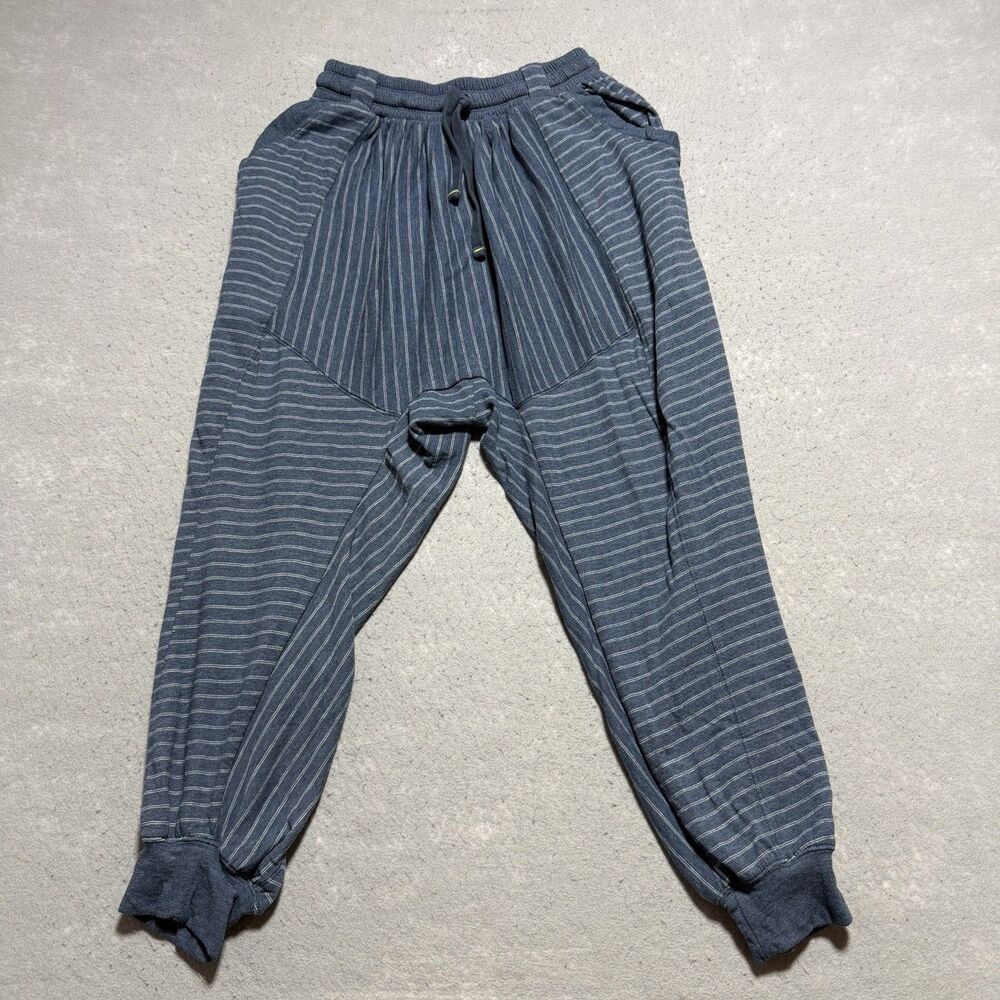 Free People Pants Runyon Oversize Stripe Harem Blue Drawstring Women’s XS